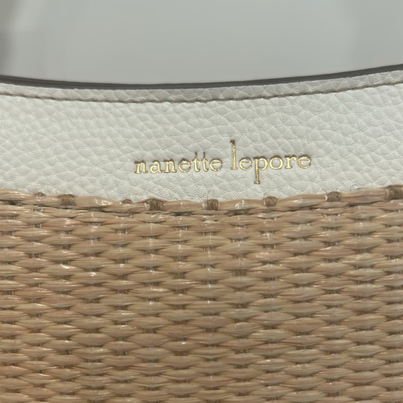 Nanette Lepore Barri Gorgeous Rattan Mini Shoulder Bag Purse Perf for Travel - Picture 4 of 6